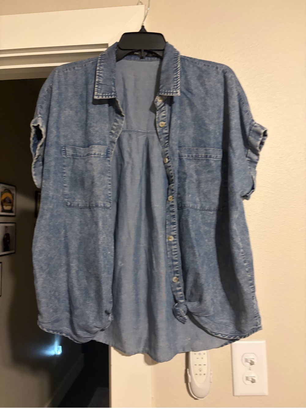 Doe & Rae Light Blue Denim Button-Up Shirt